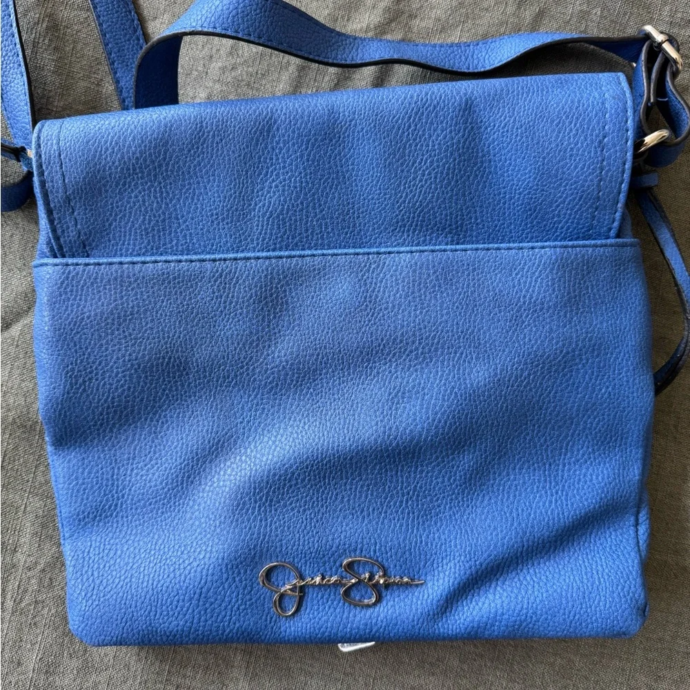 Cobalt Blue Leather Crossbody Bag